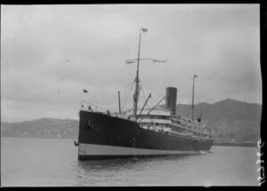 Ship 'Tahiti' in Wellington Harbour