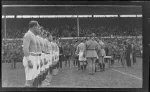 New Zealand vs. France, rugby match, 1919