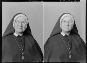 Portrait of unidentified nun [two images]