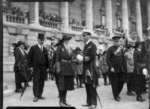 Duke of York with Girl Guide Leader, Wellington, 1927