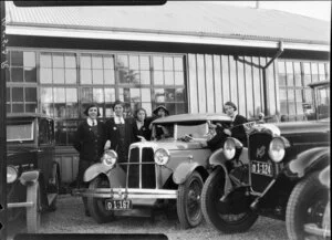 Samuel Marsden Schools students beside parked cars