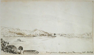 Taylor, Richard, 1805-1873 :Mangonui Harbour from Paewenua, Sept 30, 1842.