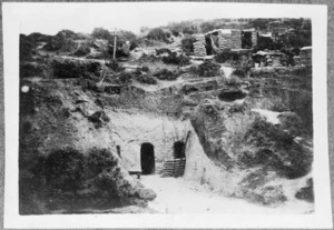 Entrance to Equal Office, Headquarters at Gallipoli, Turkey, during World War 1