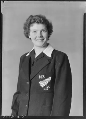 Unidentified New Zealand Women's Hockey player, 1953