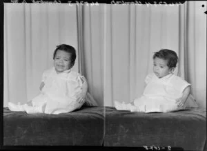 Unidentified baby [child of Mr & Mrs A. Chambah] [two images]