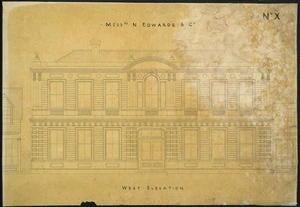 Beatson, William, 1808?-1870 :Messrs N Edwards & Co. No X. West elevation. [1863]