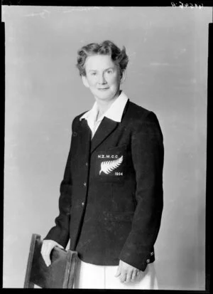 Ina Mabel Lamason, New Zealand Women's Cricket player, 1954