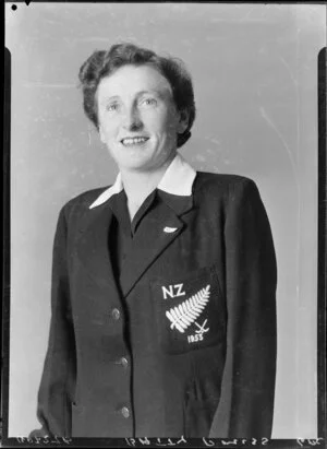 Miss P. Batty, New Zealand Women's Hockey player, 1953