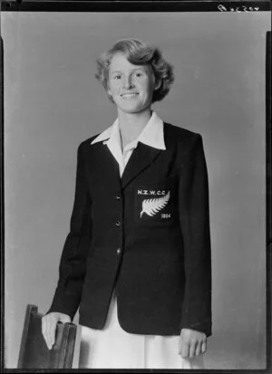 M. A. Mitchell, member of the New Zealand Women's Cricket team, 1954