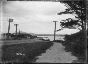 View of Fraser's Corner, Northcote, looking towards Auckland
