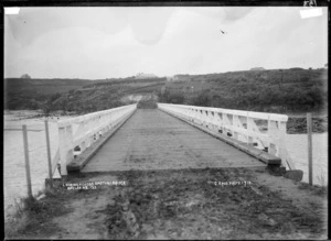 Opotoru Bridge, over the Opotoru River, near Raglan Harbour, 1910 - Photograph taken by Gilmour Brothers