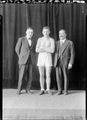 Mr Reg Trowern & two unidentified men in suits