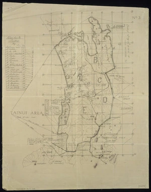 [Jones, Pei Te Hurinui, 1898-1976] :Tainui area [map with ms annotations]. 1820-1863.