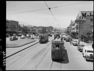 Kent Terrace, Wellington, with trams