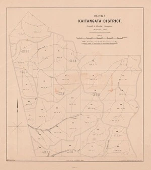 Kaitangata District, Block 5 / Connell & Moodie, surveyors, December, 1867.
