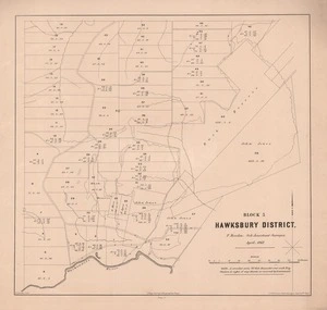 Hawksbury District, Block 5 / F. Howden, Sub-Assistant Surveyor, April, 1861.