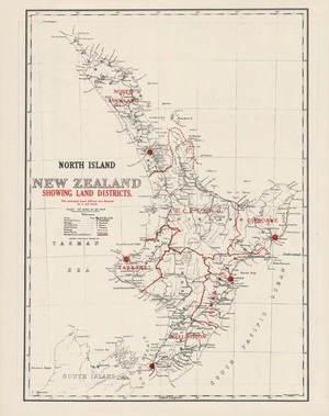 New Zealand, showing land districts / drawn by W.G. Harding.
