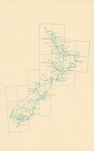 New Zealand outline map.