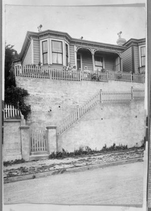 The first Carter home in Scarborough Terrace, Mount Victoria, Wellington