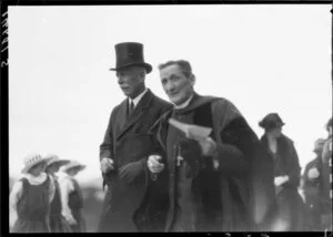 Bishop Sprott and Sir Charles Fergusson, Samuel Marsden School, Wellington