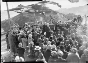 Crowd at stone laying ceremony, 1926