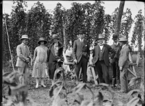 Sir Charles and Lady Alice Fergusson with a group of people