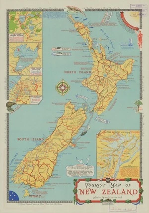 Tourist map of New Zealand / Dept. of Lands and Survey for Govt. Tourist Dept. ; W. Royel, delt.