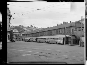 Bus terminal, Stout Street, Wellington - Photograph taken by T M Downie