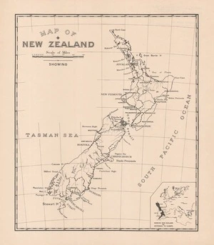 Map of New Zealand : showing.