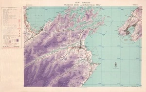 New Zealand quarter inch aeronautical map. Sheet 4, Blenheim / compiled and drawn at H.O. Lands & Survey Dept., Wgtn. ; J.A. Hayward.