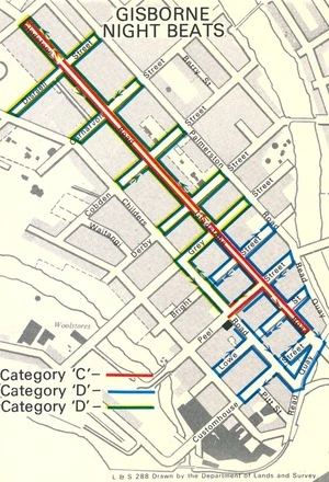 Gisborne, night beats / drawn by the Department of Lands and Survey.