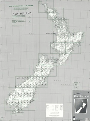 New Zealand : boundaries and sheet number of Infomap 262 ... Infomap 260 topographical series.