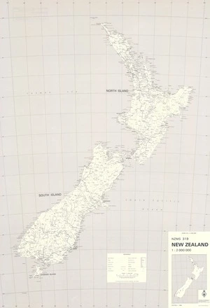 New Zealand, 1:2 000 000.