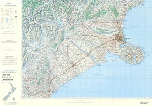 Christchurch : New Zealand topographical map.