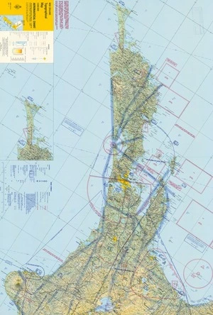 Aeronautical chart : New Zealand topographical map 1:500,000.