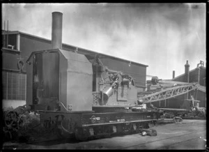 Steam mobile crane (No 225) at the Hillside Railway Workshops, Dunedin