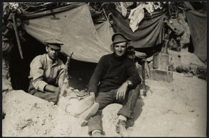 Soldiers of the Wellington Mounted Rifles medical section, Gallipoli Peninsula, Turkey, during World War I