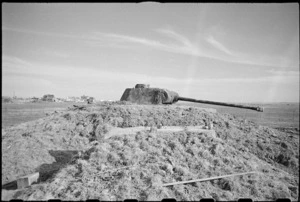 Panther tank turret, Rimini, Italy, during World War 2 - Photograph taken by George Kaye