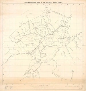 Reconnaissance map of the district around Oringi / prepared by the Dominion Section of the Imperial General Staff, Headquarters, Wellington.