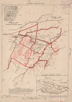 Takapau manœuvre map / plan by Lieut E. Puttick ; traced ELH.