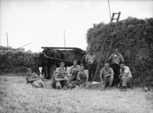 Morning tea for hay harvesters in the Wairarapa