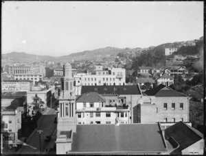 Part 3 of a 3 part panorama showing Wellington city buildings