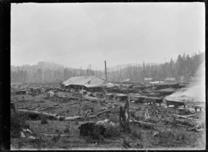 Timber mill at Pakihi, near Ohakune, 1921