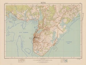Suva / W . Panton ; aerial photography by N.Z. Aerial Mapping Ltd. ; phootgrammetry and cartography by the Aerial Survey Branch, Lands and Survey Dept., Wellington, N.Z.