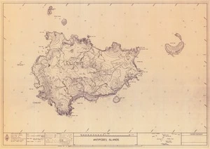 Antipodes Islands / mapped in 1974 by Photogrammetric Branch, H.O. Department of Lands & Survey from R.N.Z.A.F. sortie 63, 1973.
