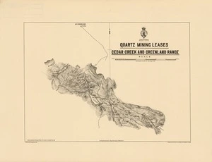 Quartz mining leases, Cedar Creek and Greenland Range / surveyed by W.G. Murray D.S. ; F.E. Clarke, chief draughtsman, del.