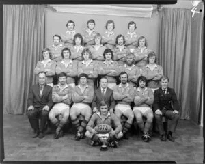 Onslow Rugby Football Club, Wellington, senior A team with trophy