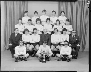 Wellington College Old Boys', 3rd rugby union team with trophy