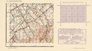 Diagram showing how grid numbers are shown on face of map. 1:63,360 topographical series.
