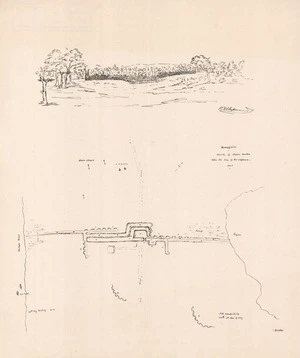 Rangiriri, sketch of Maori works taken the day of the capture / C. Heaphy.